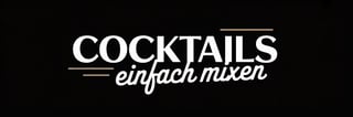 Cocktails Typographic Logo Design