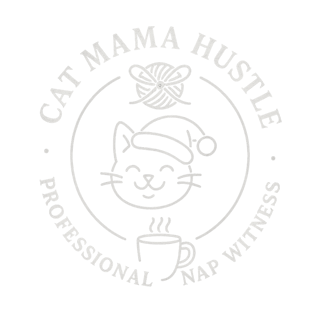 Vintage Cat Mama Hustle Badge