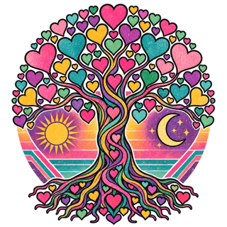 Retro Heart Tree Vintage T-Shirt Graphic
