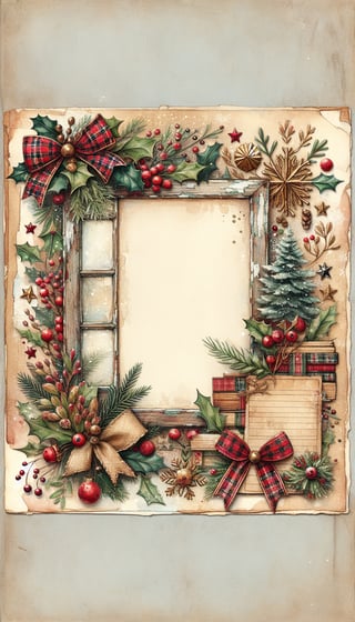 Vintage Christmas Junk Journal Paper