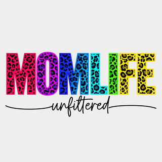 Colorful MOMLIFE Leopard Print Design