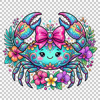 Vibrant Blue Crab Fantasy Illustration