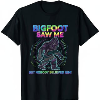Colorful Bigfoot Quote T-Shirt Design