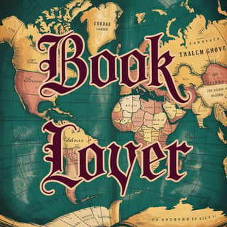 Book Lover Design with Antique Map