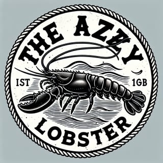 Vintage Dive-Bar Lazy Lobster Emblem
