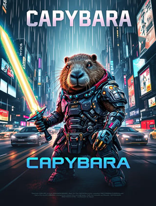 Cybernetic Capybara Warrior Art