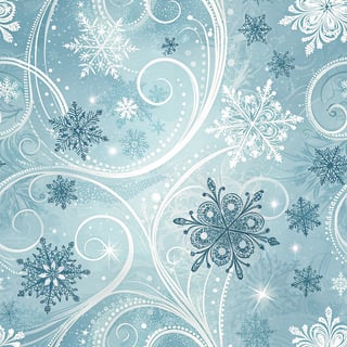 Elegant Snowflakes Seamless Background