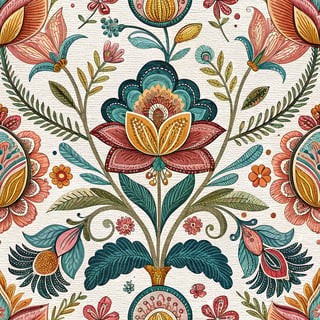 Intricate Floral Embroidery Design