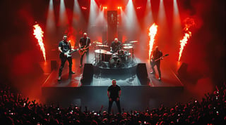 Cyber-Metal Band Live on Huge Stage