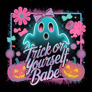 Boujee Neon Ghost with Pink Eyes