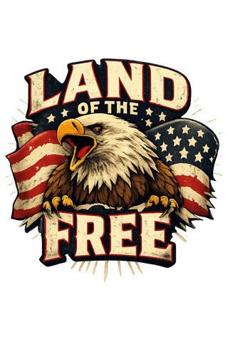 Patriotic Eagle T-Shirt Design