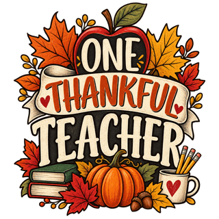 ONE THANKFUL TEACHER Thanksgiving Tee