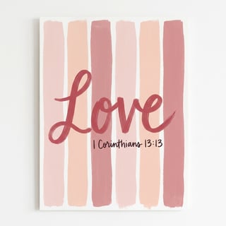 Love Script with Pink Stripes