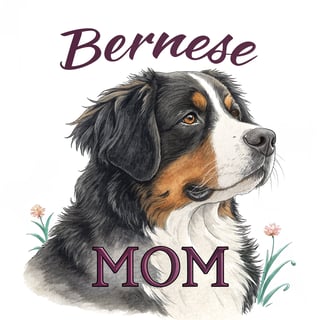 Fluffy Bernese Mountain Dog Portrait