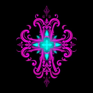 Symmetrical Fantasy Cross Illustration