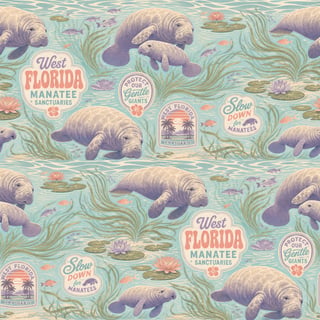 West Florida Manatee Tumbler Wrap