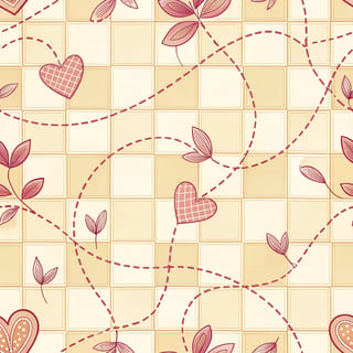 Cream and Yellow Checkerboard Pattern