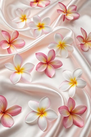 Pink and White Plumeria Flowers