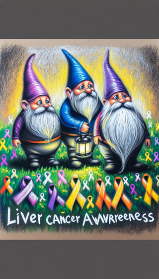 Chalk Pastel Gnomes for Liver Cancer