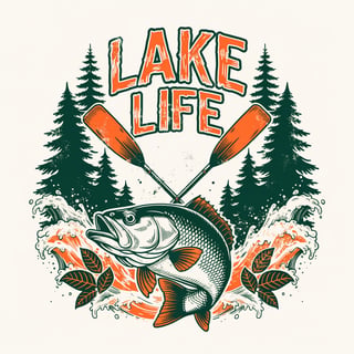 Retro Lake Life Outdoors T-Shirt