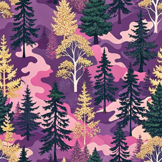 Electric Violet Camouflage Print