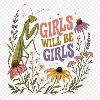GIRLS WILL BE GIRLS — Mantis Wildflowers