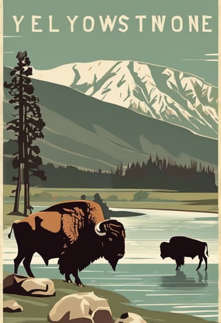 Vintage Yellowstone Travel Poster