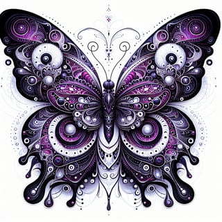 Ornate Purple Butterfly Illustration