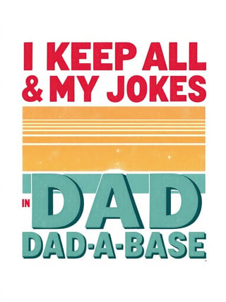 Retro Dad Jokes Typography Design
