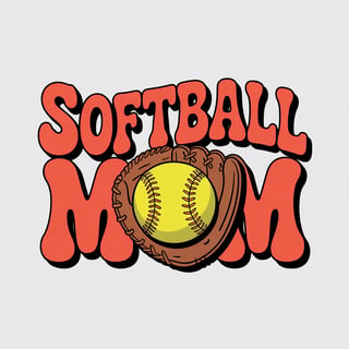 Softball Mom Retro Design