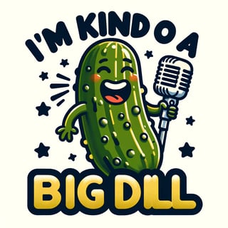 Giggling Cartoon Pickle with Microphone