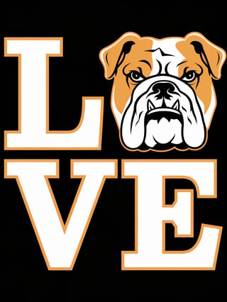 Bold Love with Bulldog Illustration