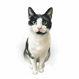 Watercolor Cat Portrait