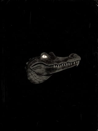 Florida Gothic Noir Alligator Head