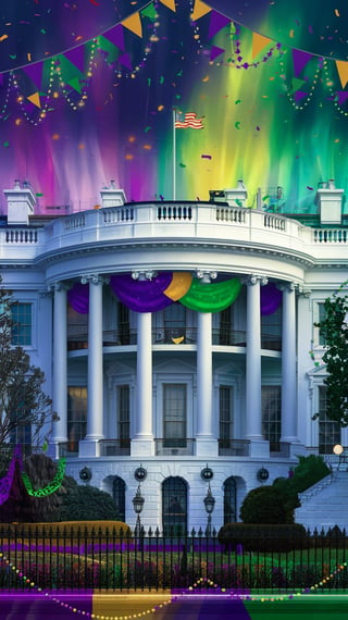 White House Mardi Gras Celebration Art