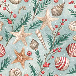 Coastal Christmas Pattern