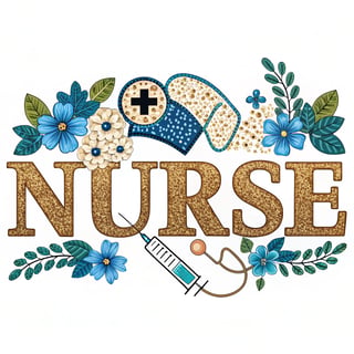 Decorative Nurse Word Art