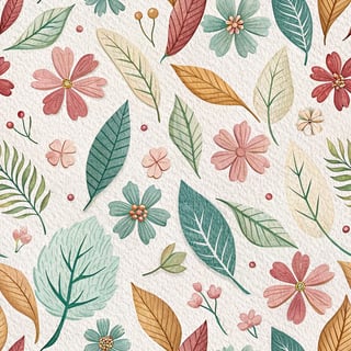 Paper-Cut Petals and Leaves Texture