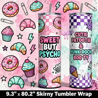 Kawaii Grungy Pastry Tumbler Wrap