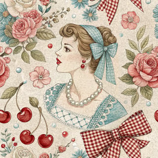 Vintage Coquette Seamless Pattern