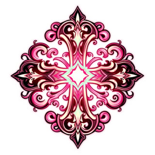 Symmetrical Fantasy Pink Cross