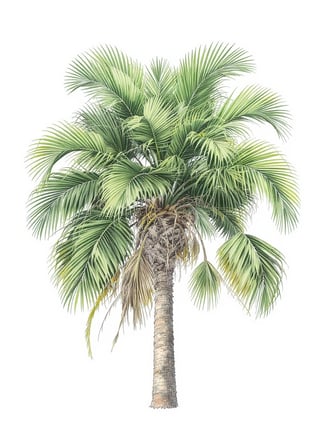 Florida Saw Palmetto Botanical Illustration