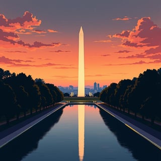 Vintage Art Deco Washington D.C. Poster