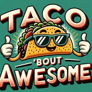 Cheerful Cartoon Taco with Sunglasses