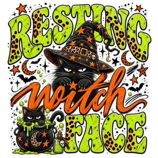 Resting Witch Face — Retro Typography