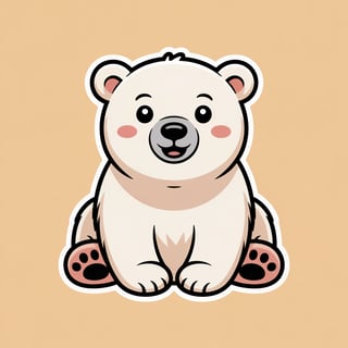 Cute Cozy Polar Bear Sticker