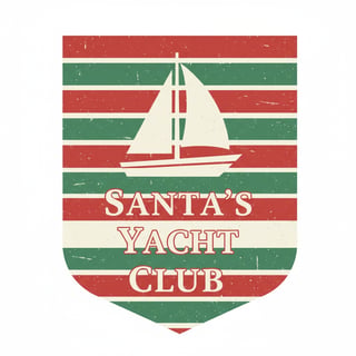 Minimalist Santa's Yacht Club Badge