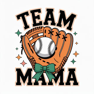 Glossy Baseball Glove Graphic