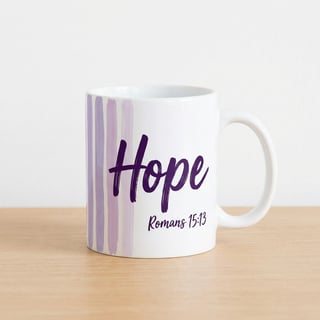 Lavender Stripes with Hope Script
