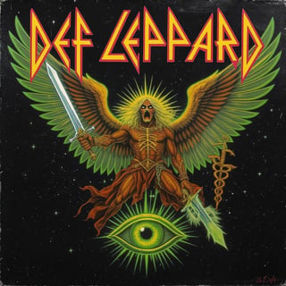 Def Leppard Retro Band Cover Art